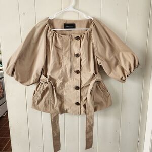 BCBGMaxAzria Tan Puffer Sleeve Blazer Size S